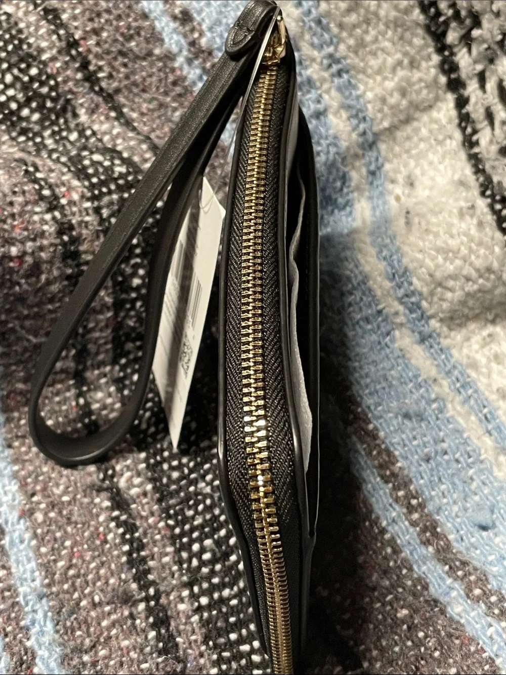 Kate Spade black spade flower Wristlet Card Holder